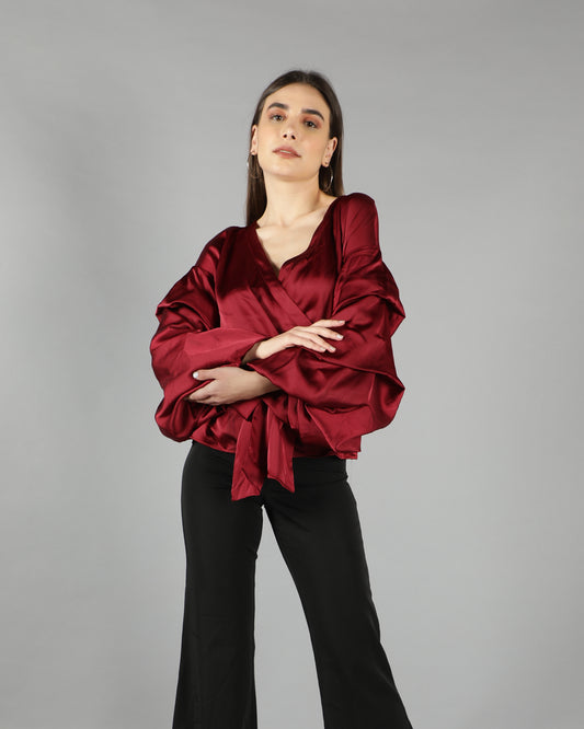 CLEARANCE - Red Drama Top
