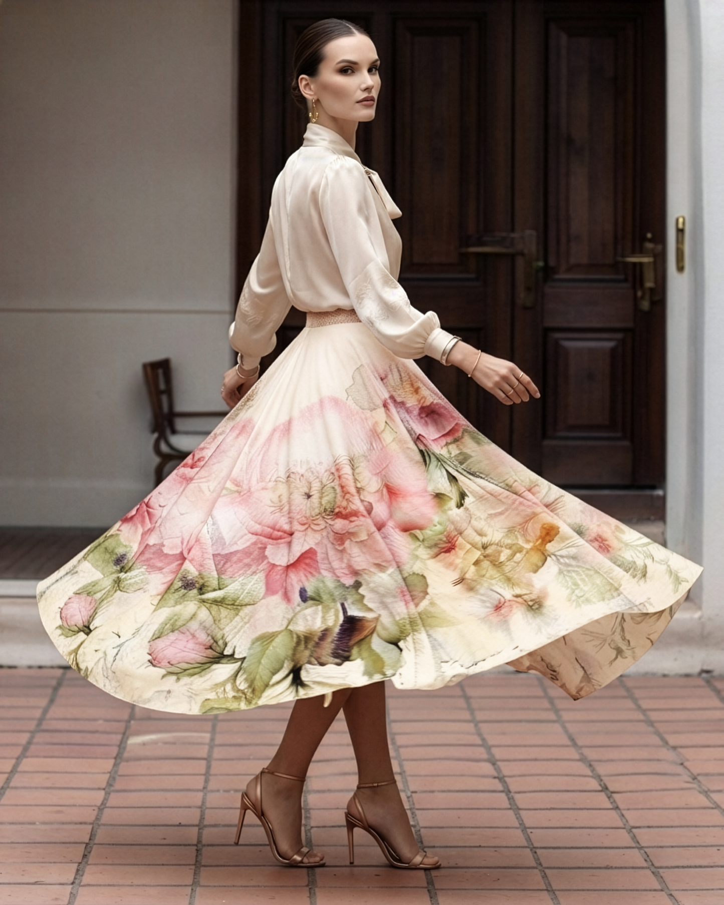 Vintage Floral Skirt