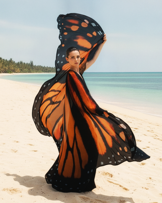 Monarch Butterfly Cape Kaftan