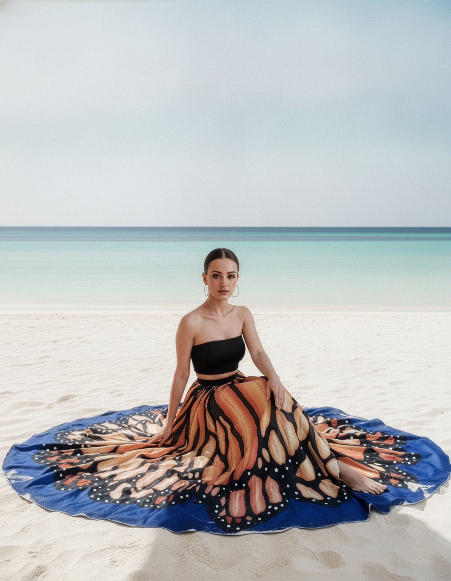 Monarch Butterfly Navy Skirt