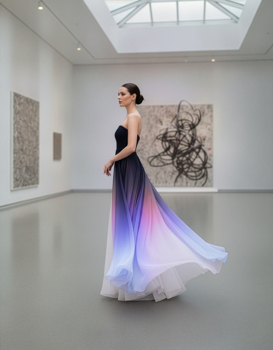 Midnight Fantasy Ombre Tube Gown
