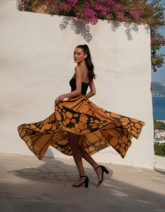 Butterfly Orange Skirt