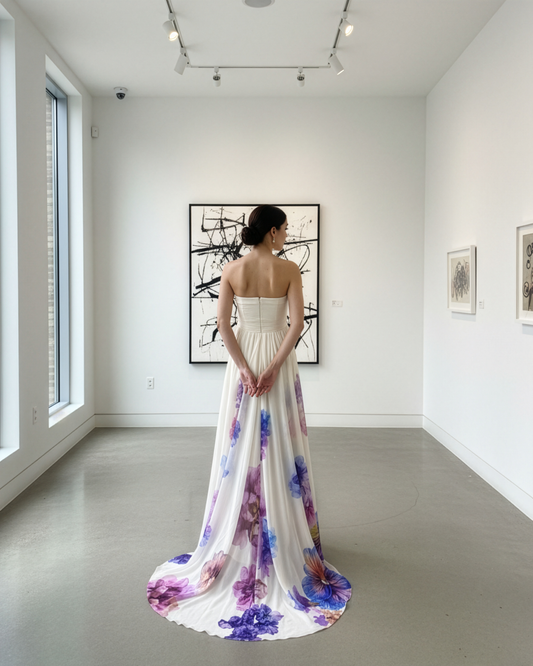 LUXE FlowerPaint Tube Gown