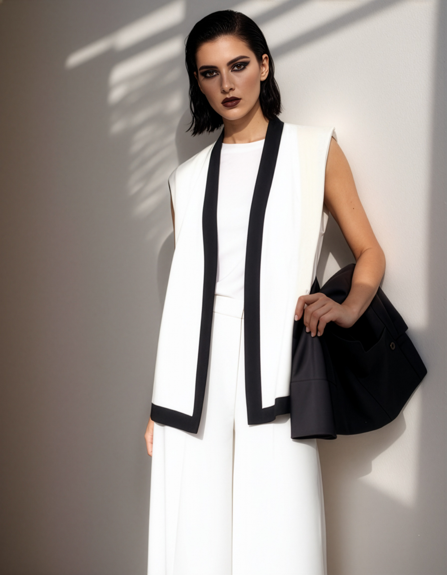 White Wrap Accent Top