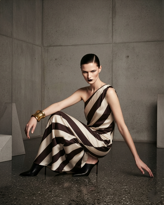 Striped One Gown