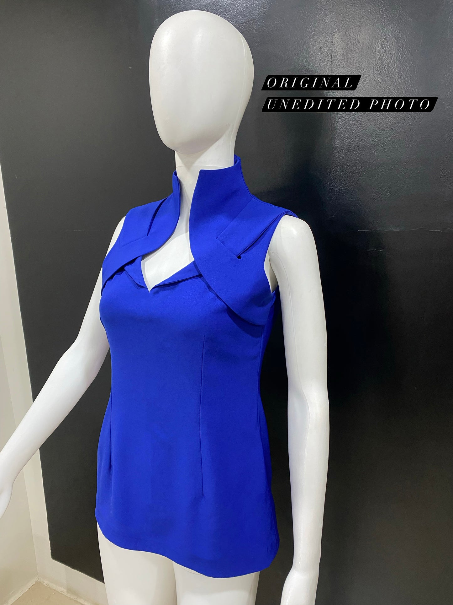 Electric Blue Cut Out Top
