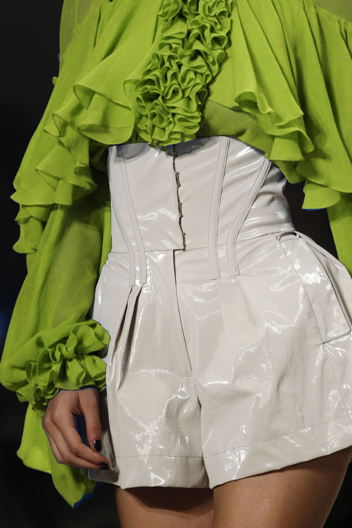 Summer Lime Ruffle Top