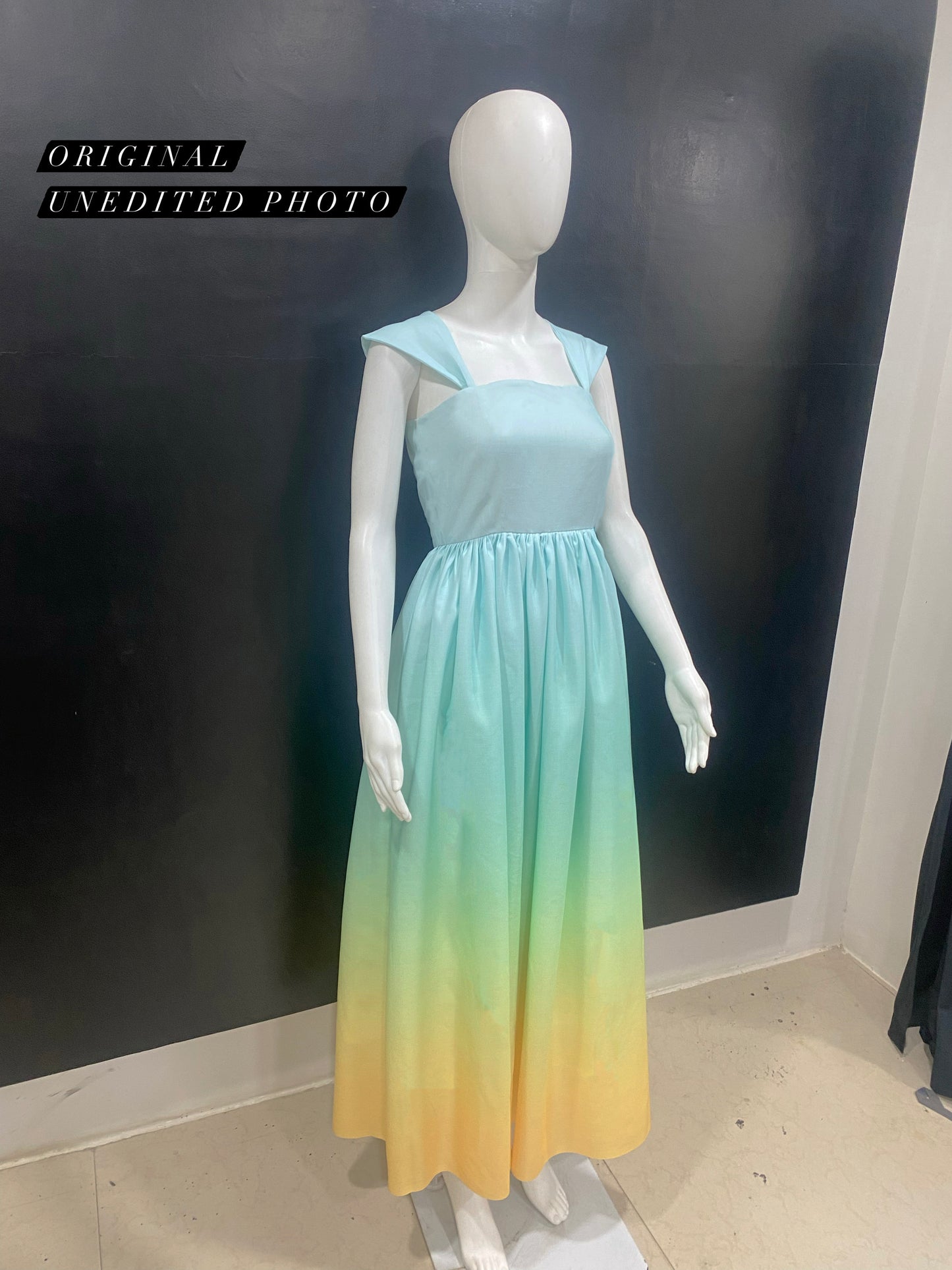 Ombre Blue Yellow Pastel Midi