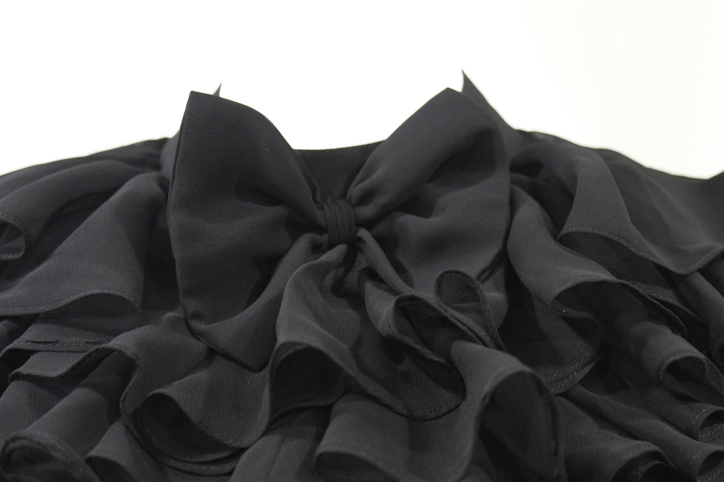 Black Ruffle Drama Top