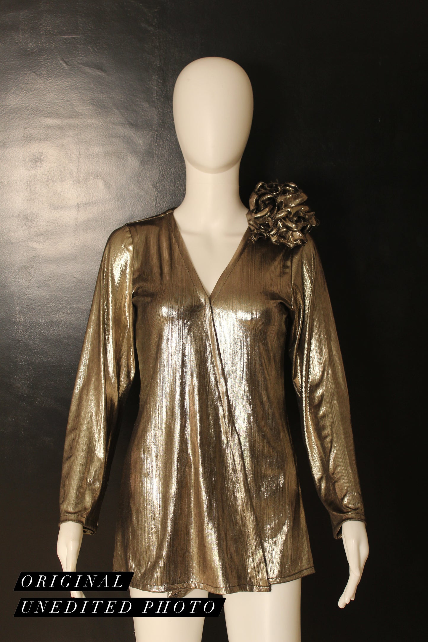 Bronze Ruffle Drama Top