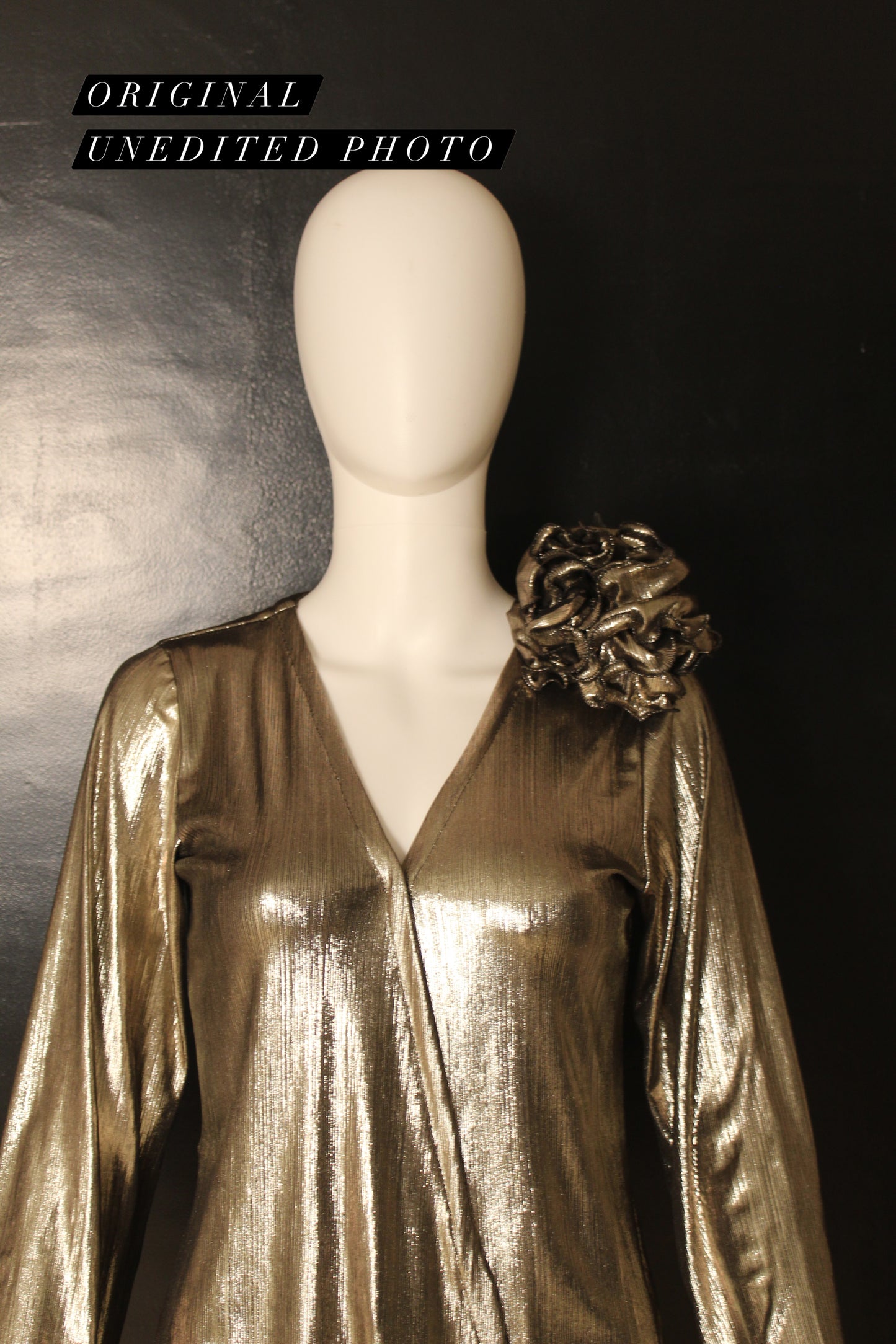 Bronze Ruffle Drama Top