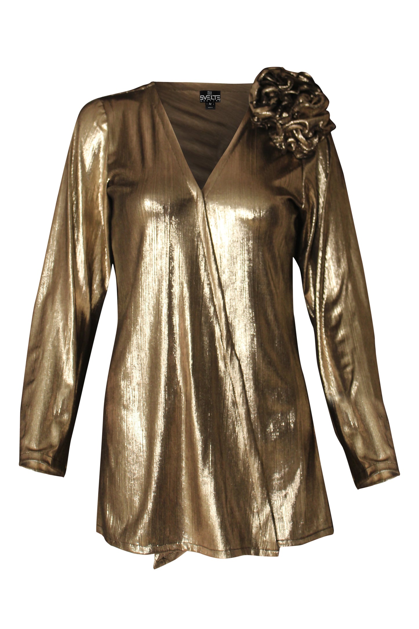 Bronze Ruffle Drama Top