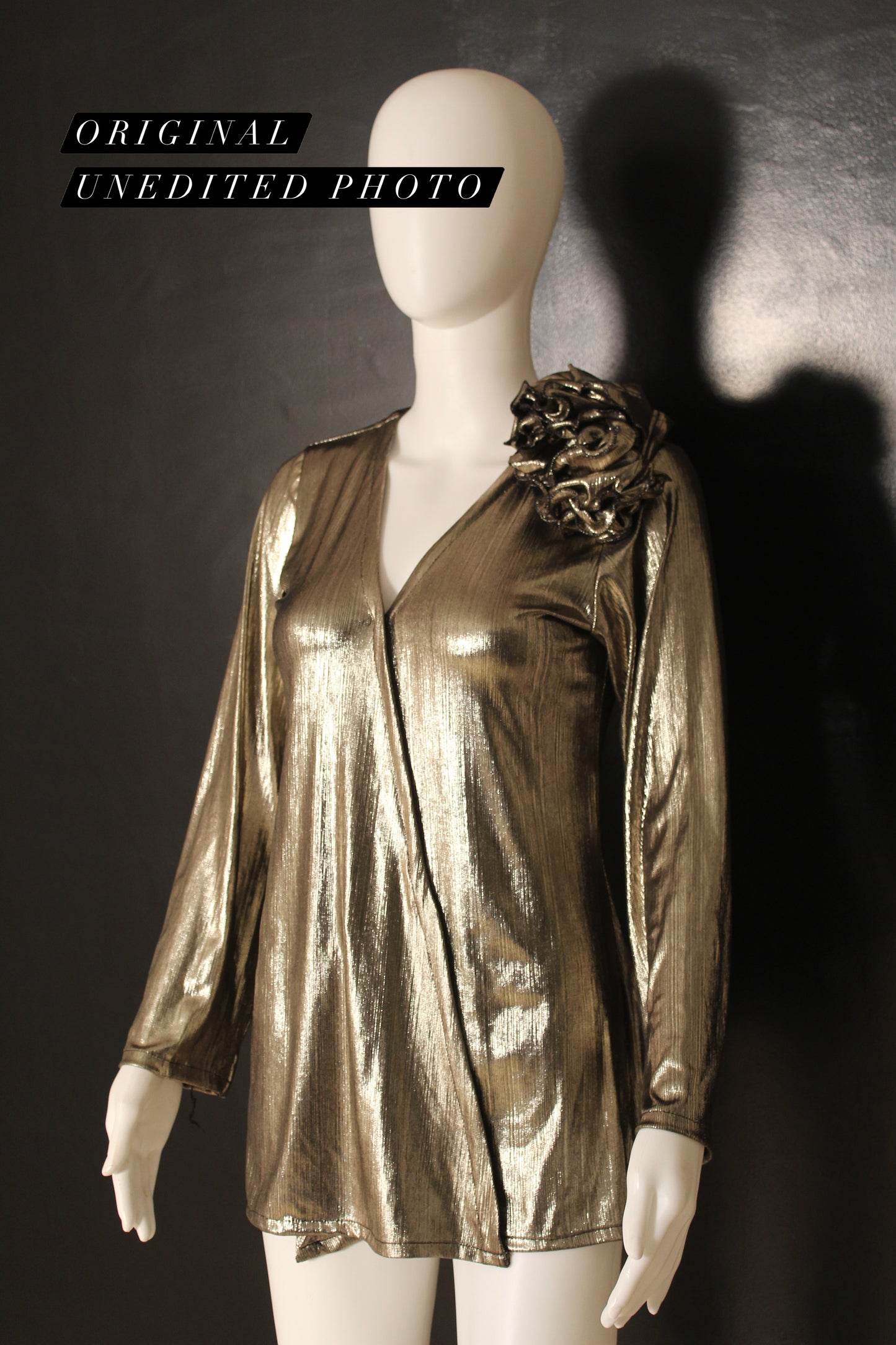 Bronze Ruffle Drama Top