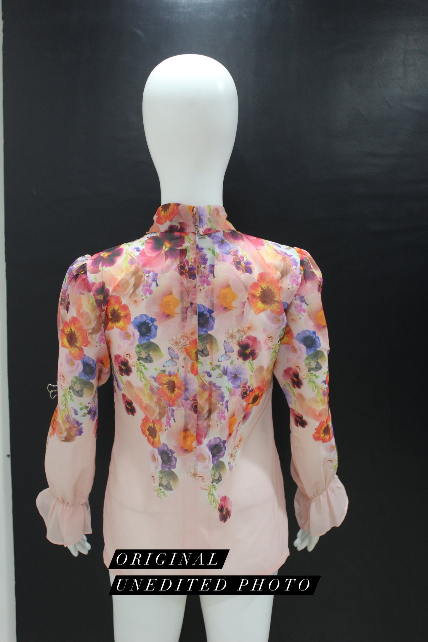 CLEARANCE - Flora Pussy Bow Blouse