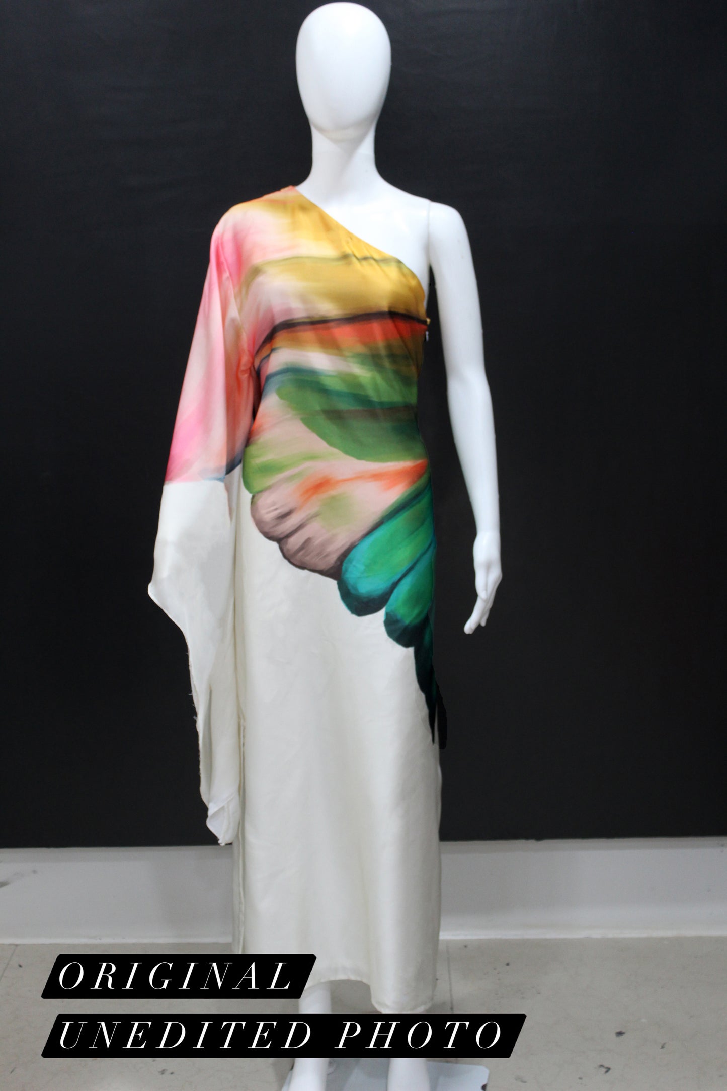 Flora Hand Painted Cream Gown