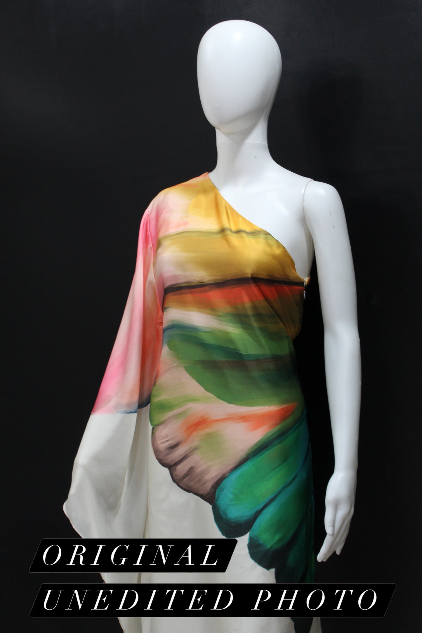 Flora Hand Painted Cream Gown