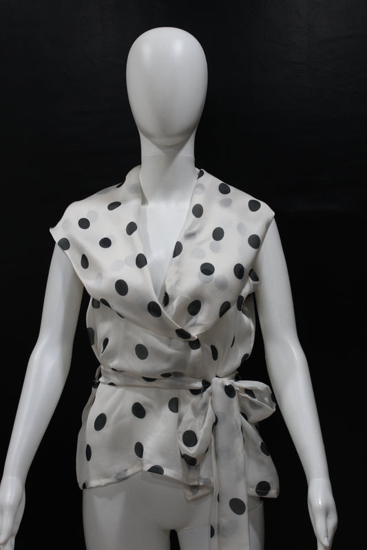 CLEARANCE Polka Wrap Top