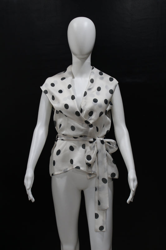 CLEARANCE Polka Wrap Top