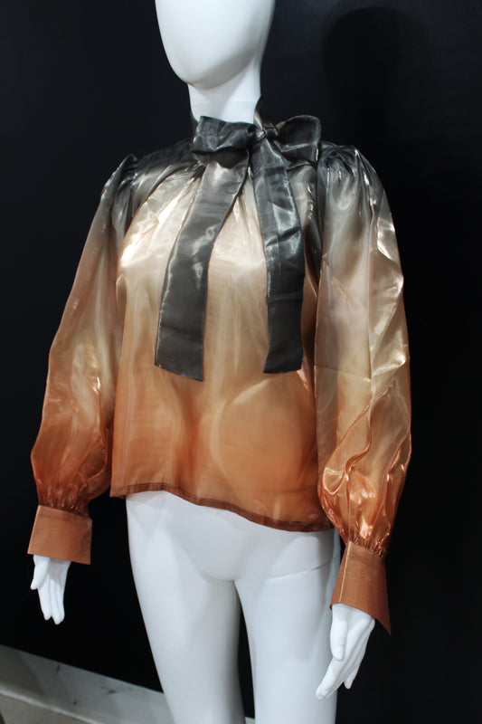 CLEARANCE - Glass Ombre Grey Orange Top