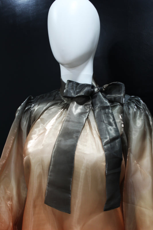 CLEARANCE - Glass Ombre Grey Orange Top