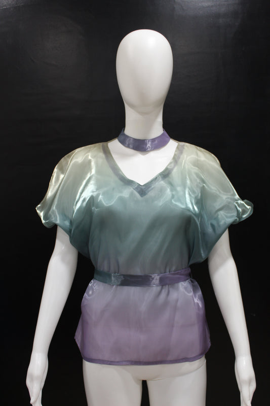 CLEARANCE - Glass Ombre Blue Purple Top
