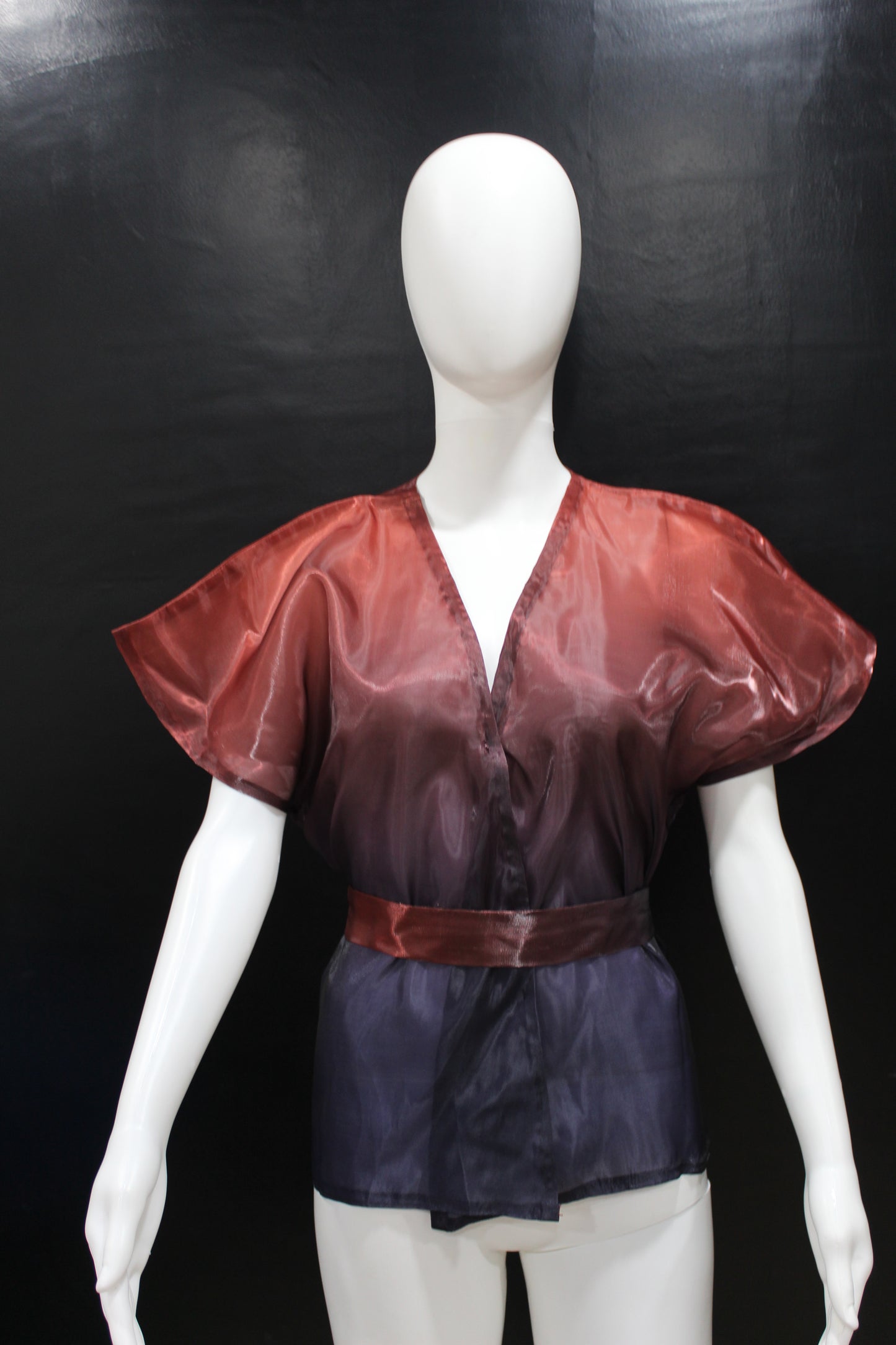 CLEARANCE - Glass Ombre Red Purple Top