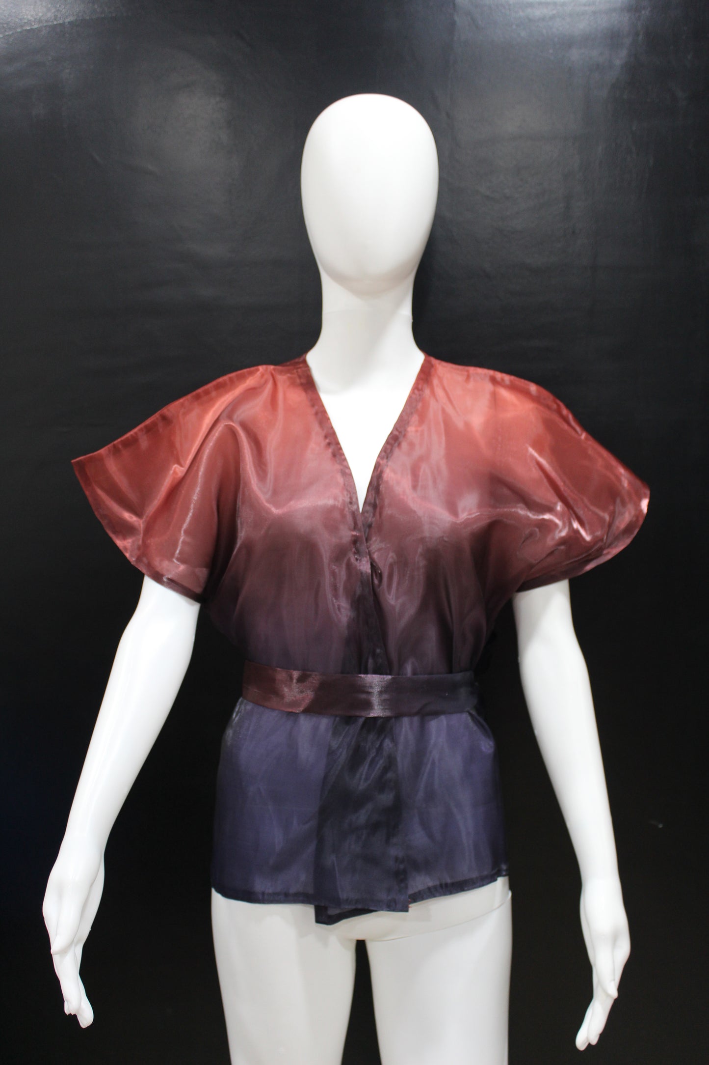 CLEARANCE - Glass Ombre Red Purple Top