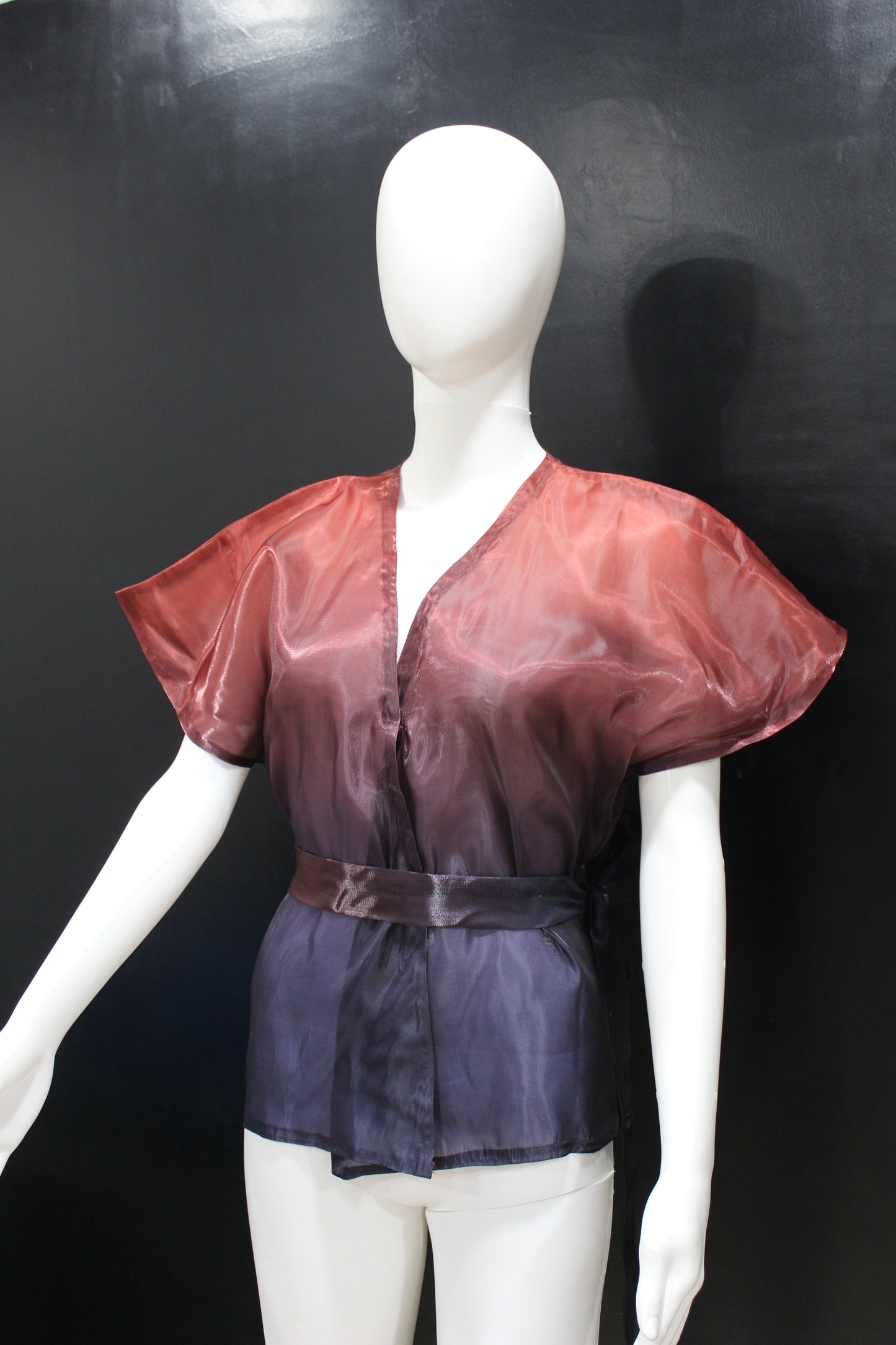 CLEARANCE - Glass Ombre Red Purple Top