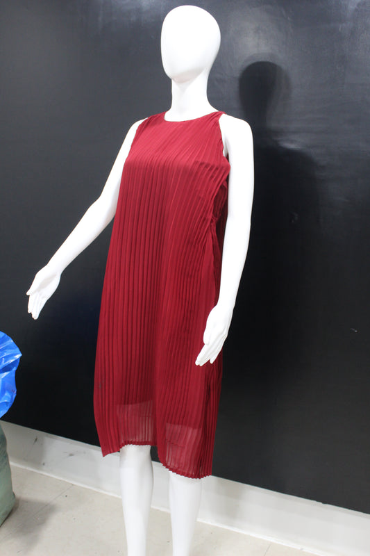 CLEARANCE - Red Pleated Dress