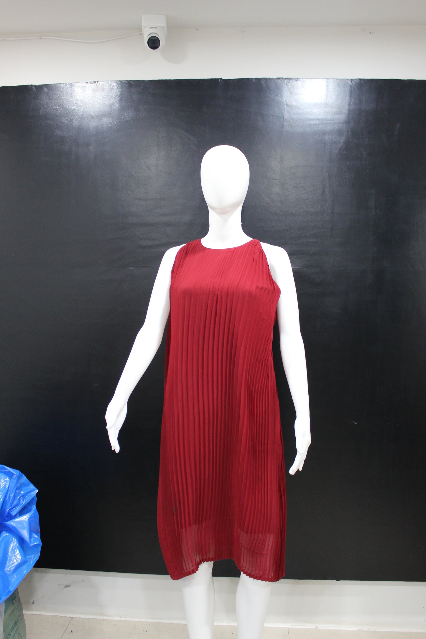 CLEARANCE - Red Pleated Dress