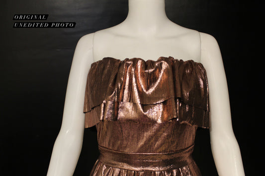 Serena Champagne Metal Dress