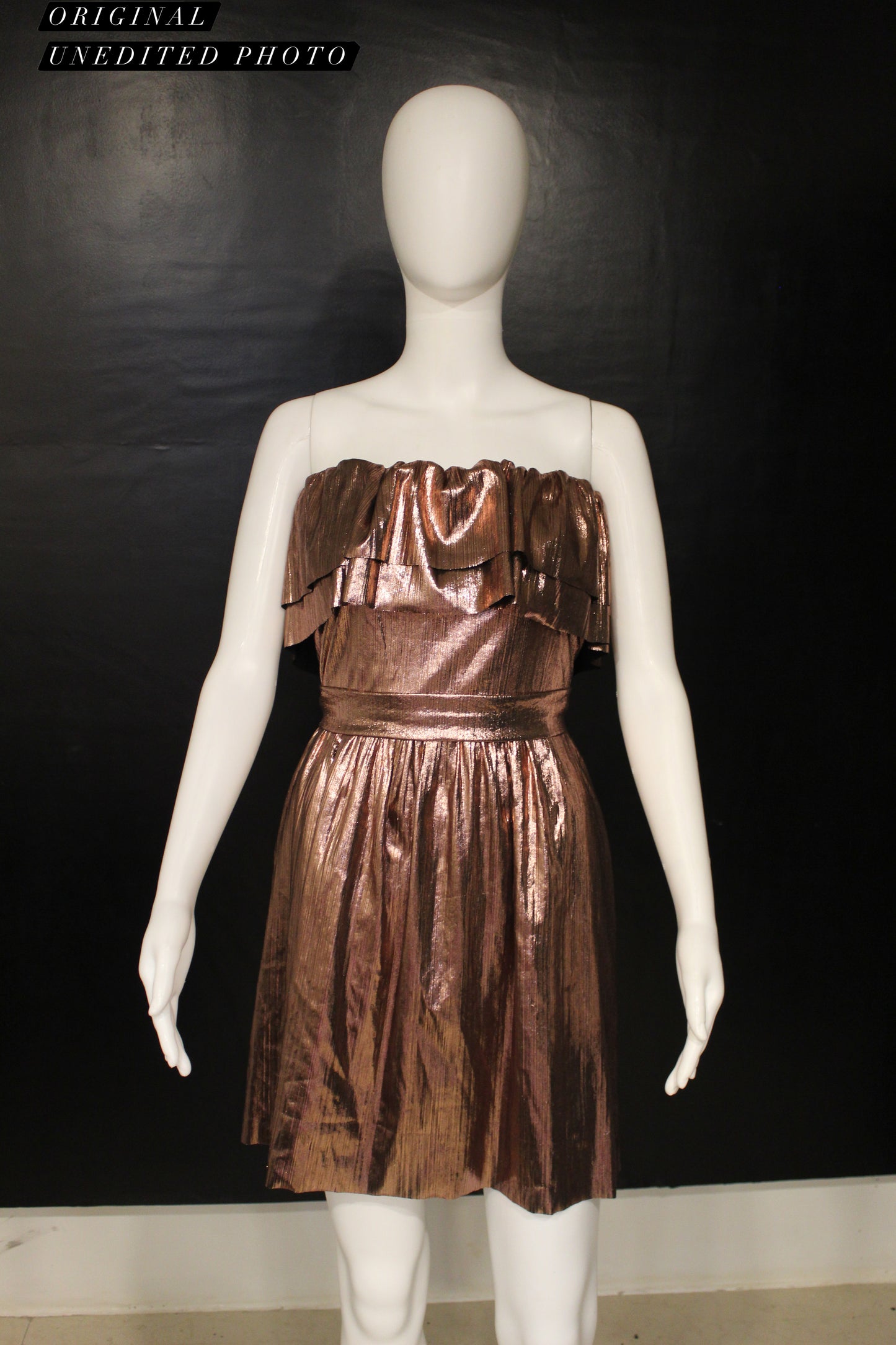 Serena Champagne Metal Dress