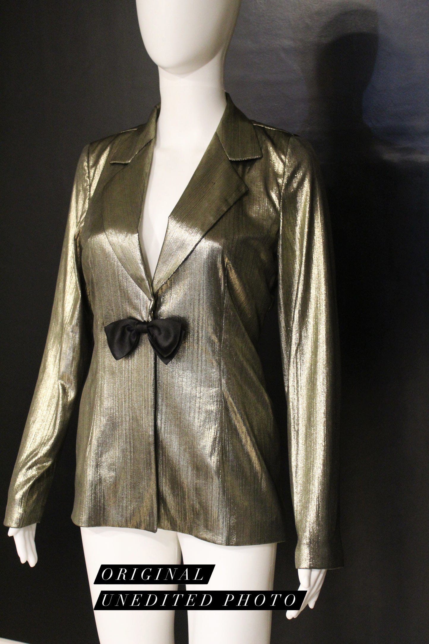 LUXE Metallic Vintage Gold Blazer