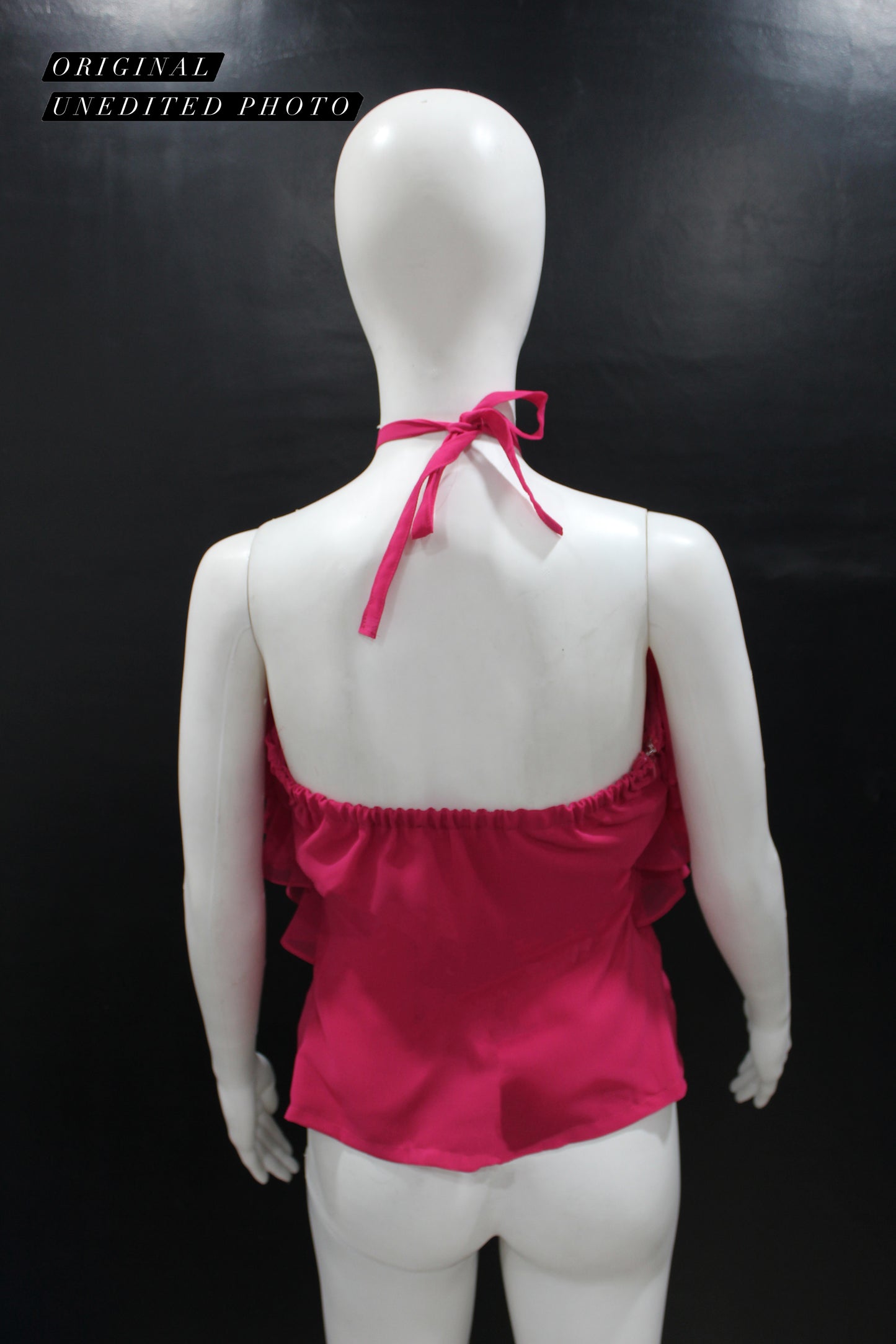 Pink Ruffle Halter Top