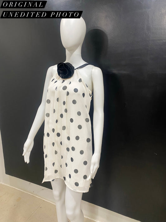 Polka Ruffle Halter Dress