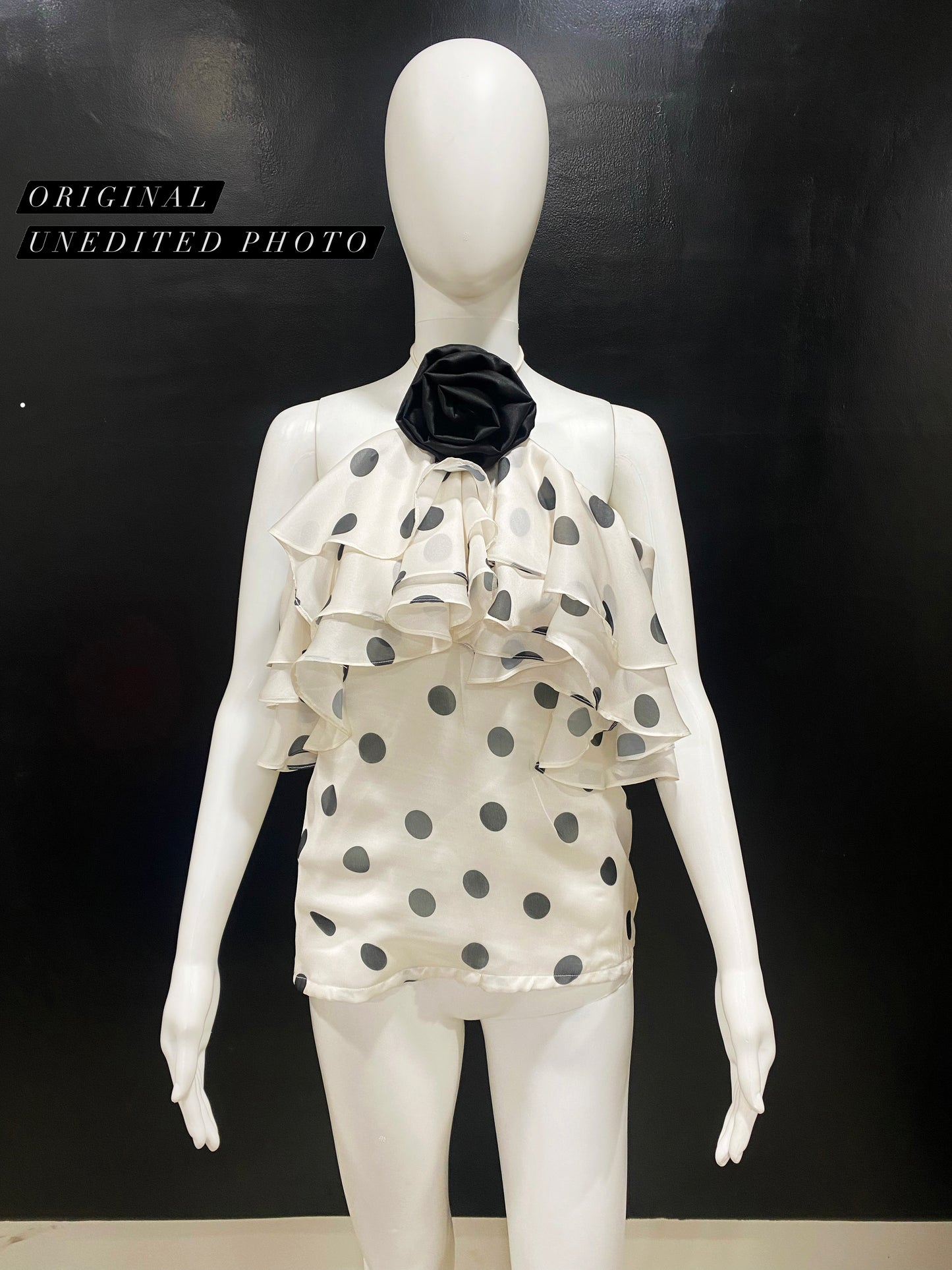 Polka Ruffle Halter Top