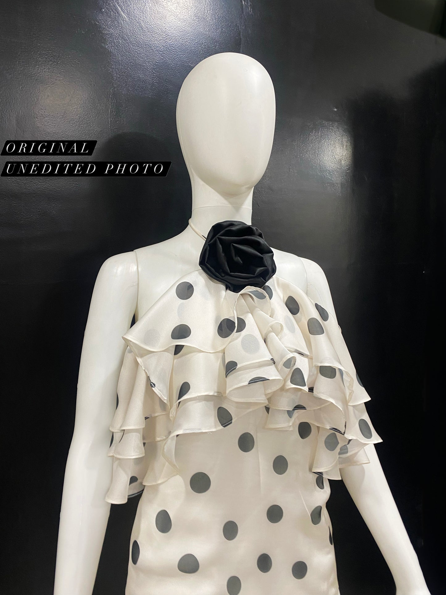 Polka Ruffle Halter Top