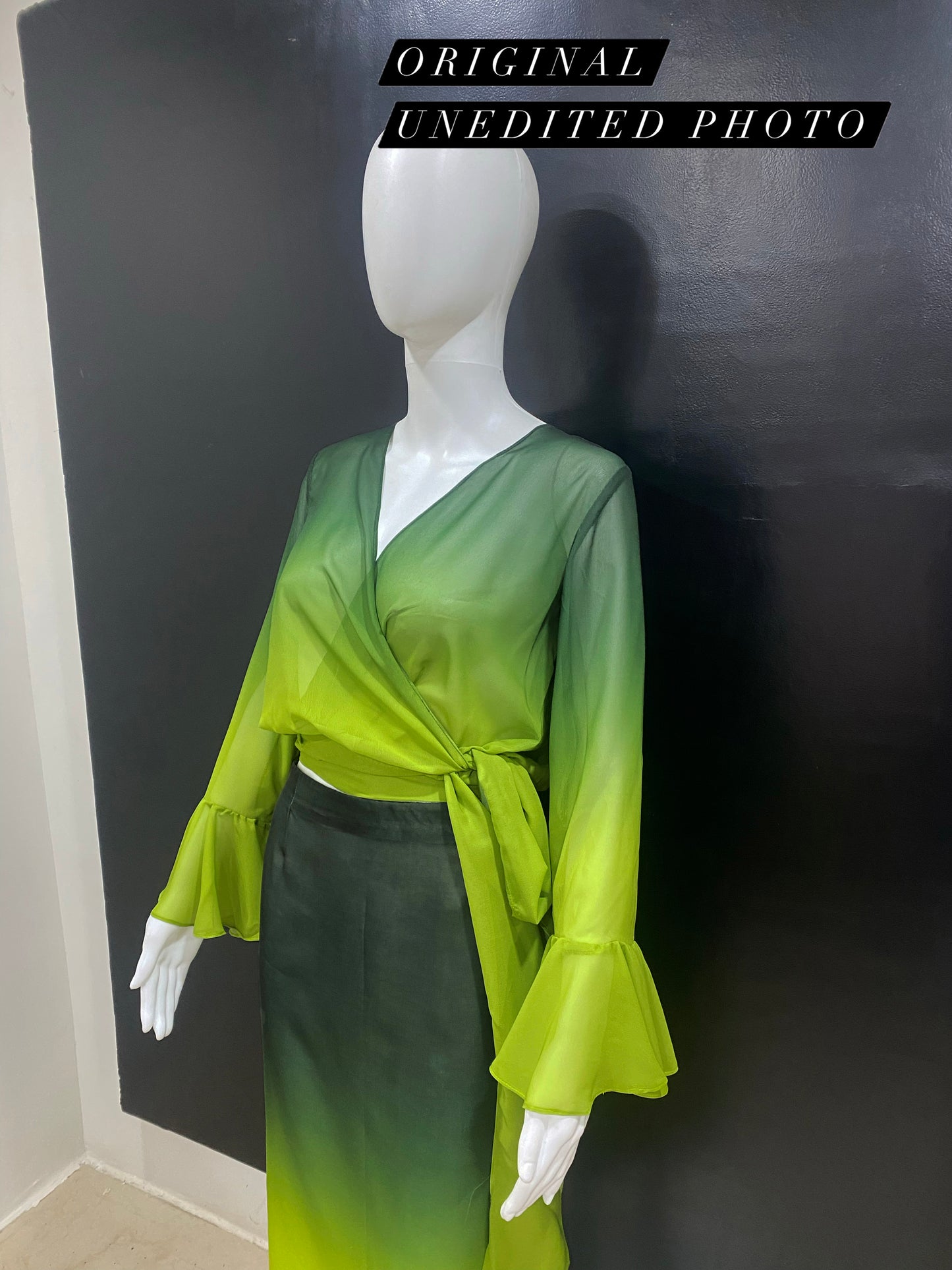 Green Yellow Ombre Top