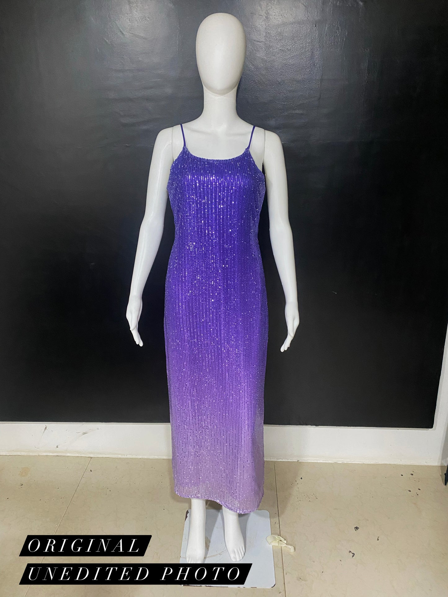 Sequins Purple Ombre Gown
