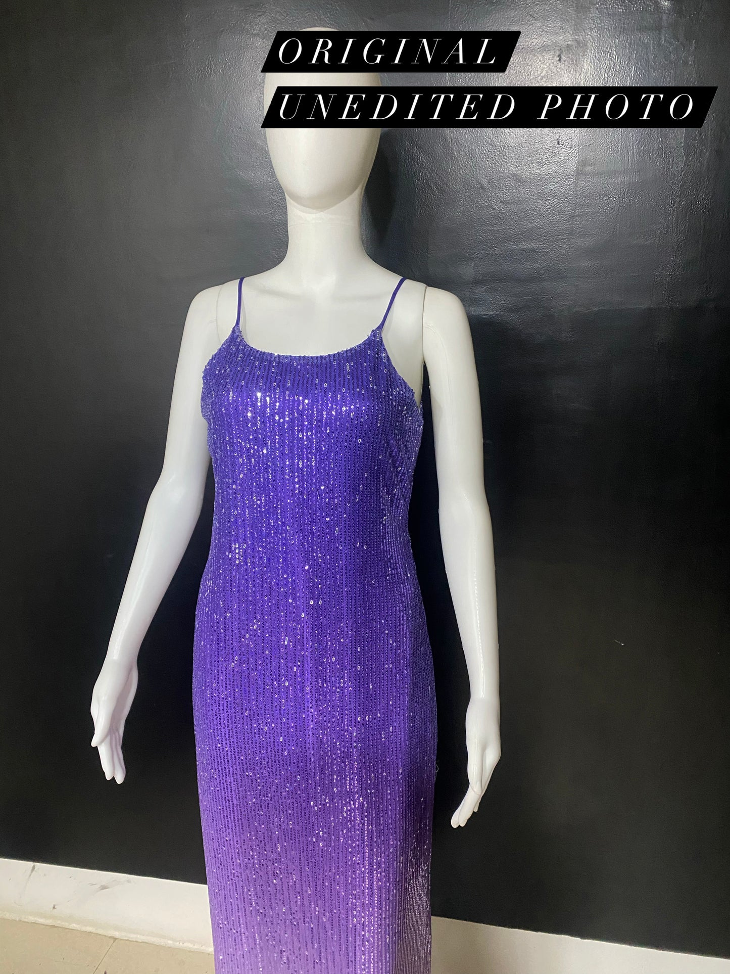 Sequins Purple Ombre Gown