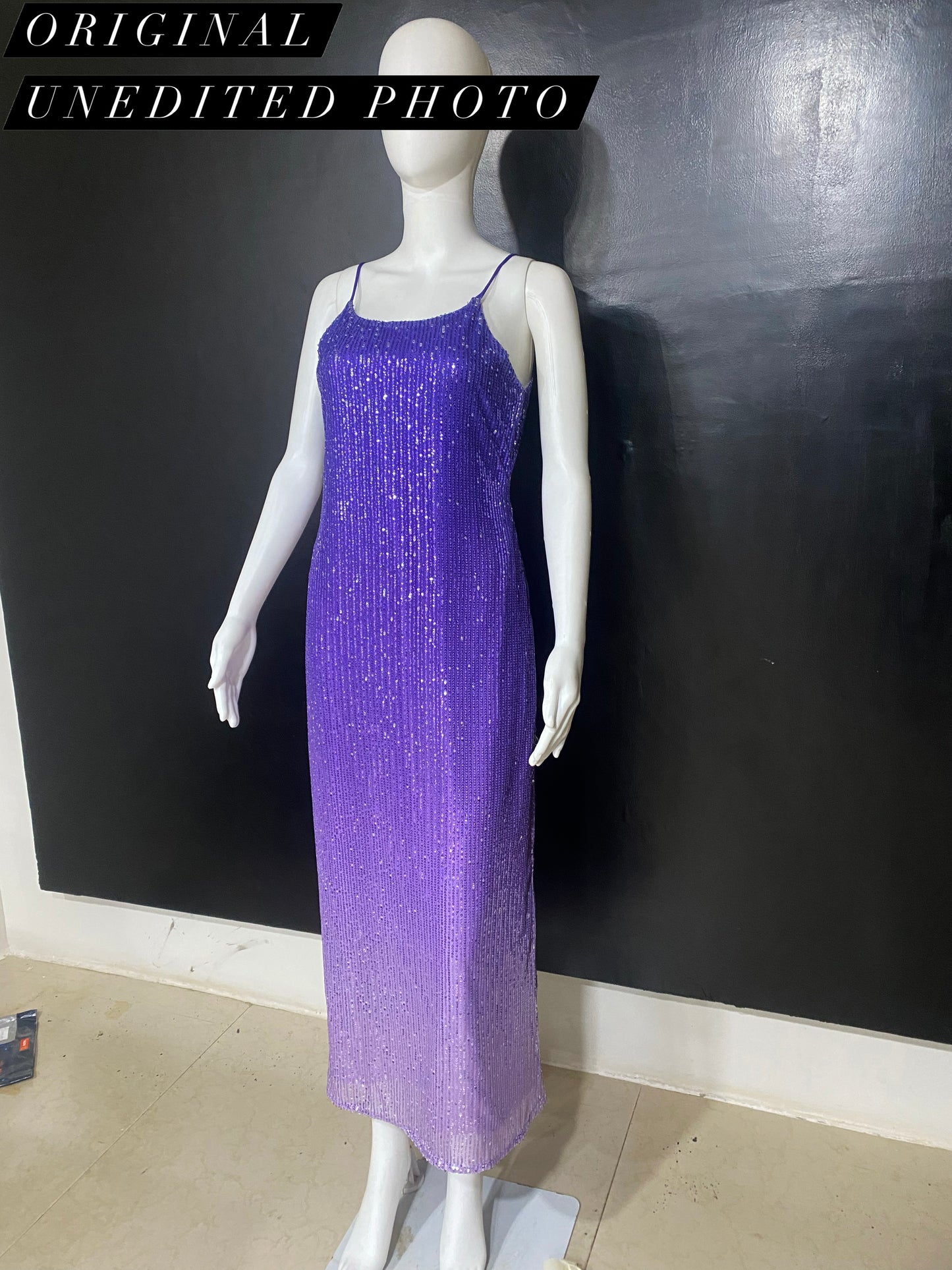 Sequins Purple Ombre Gown