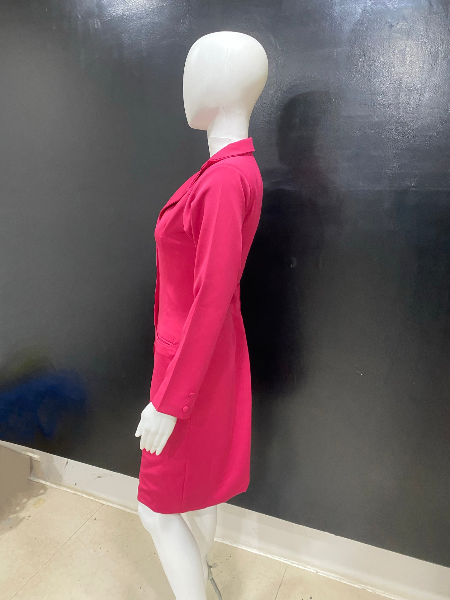 CLEARANCE Fuscia Blazer Midi