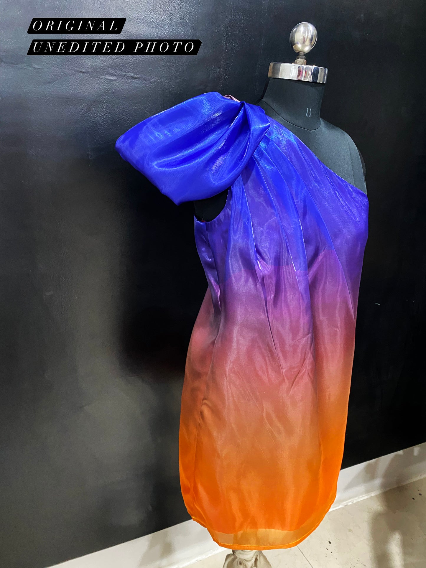 Glass Ombre Blue Orange One Dress