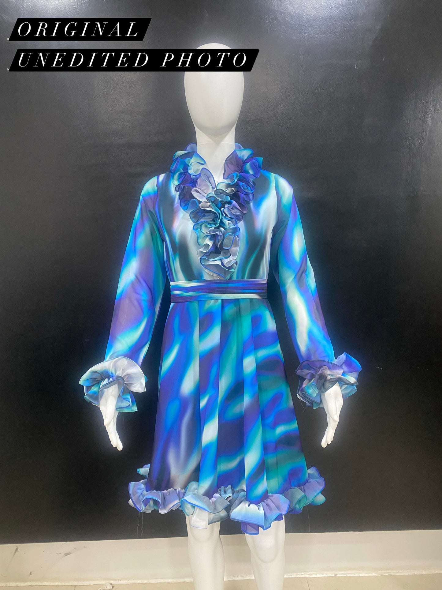 Blue Fantasy Ruffle Dress