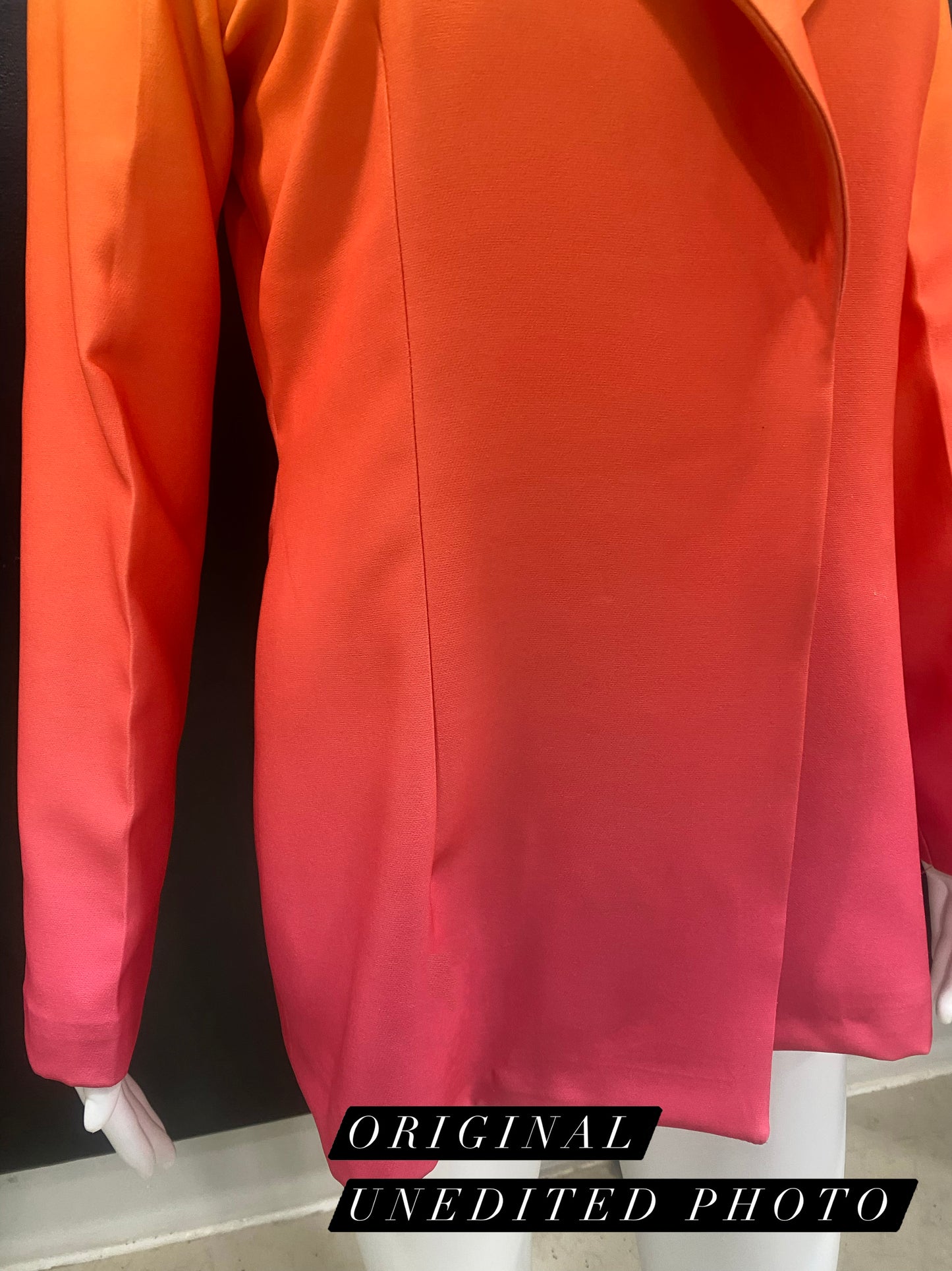 LUXE Ombre Yellow Pink Blazer