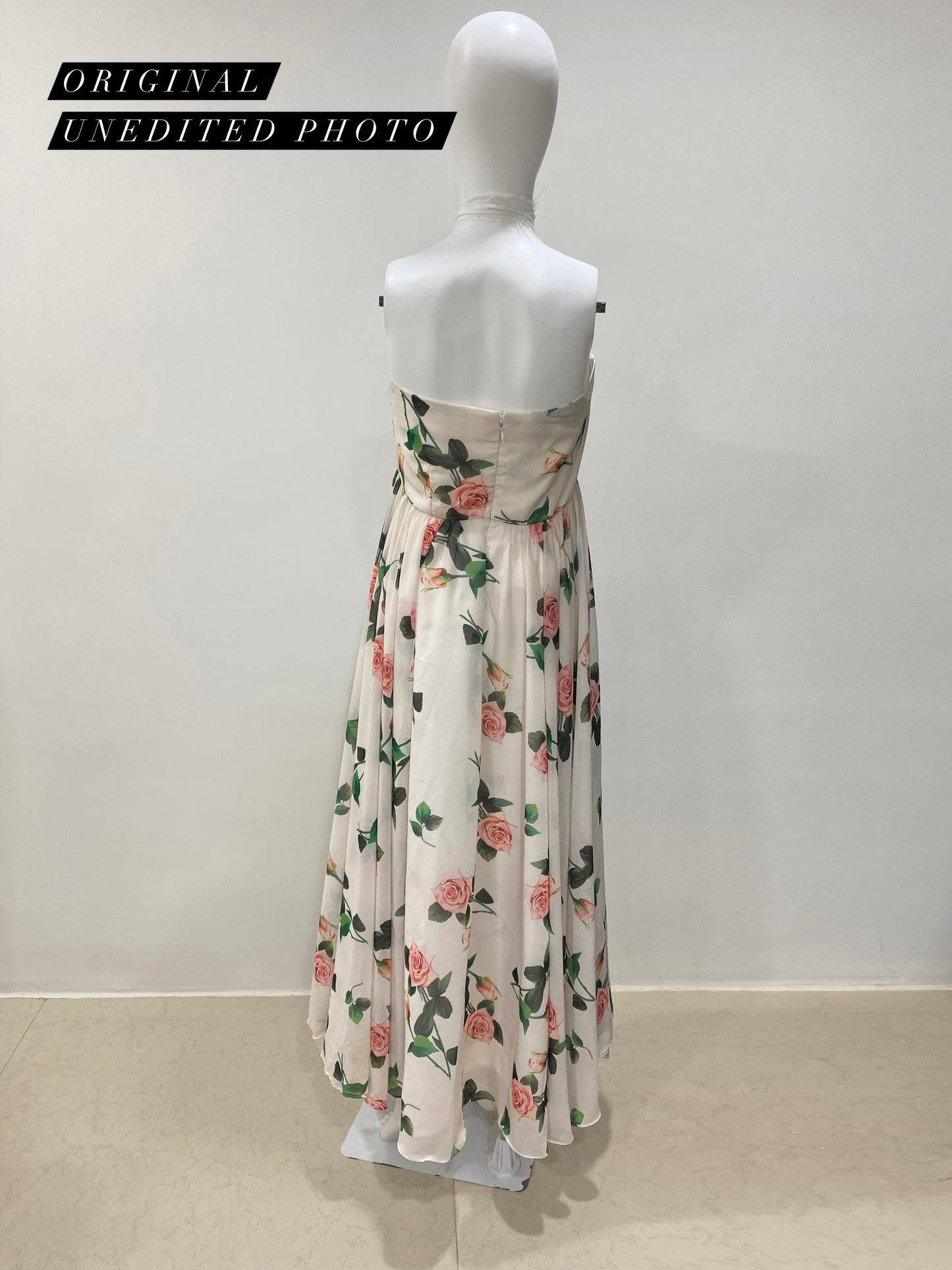 LUXE Rose Tube Midi Dress