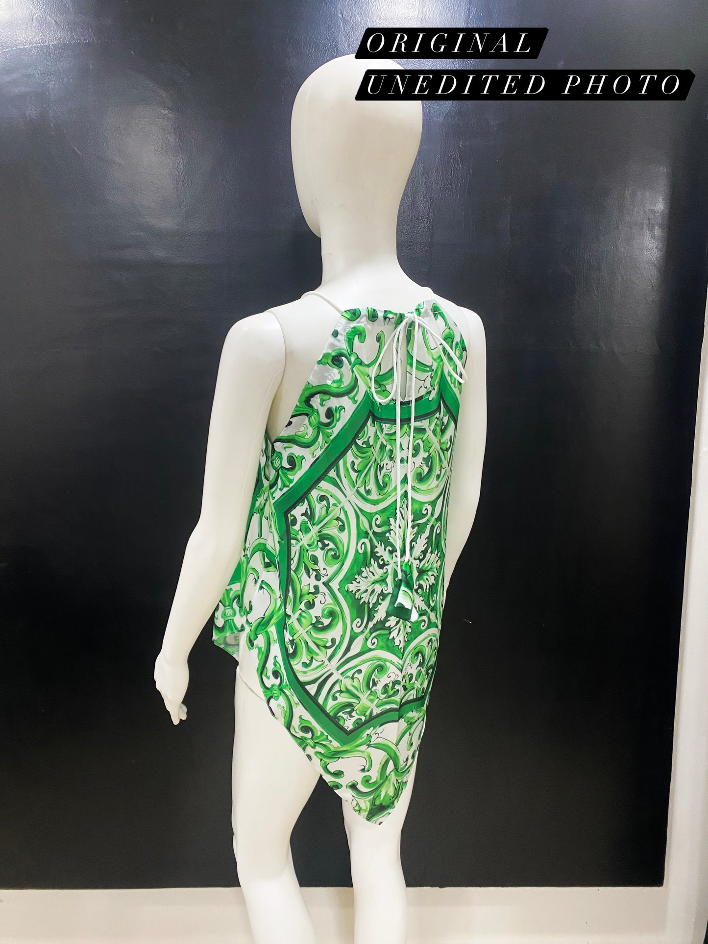 Majolica Green Handkerchief Top