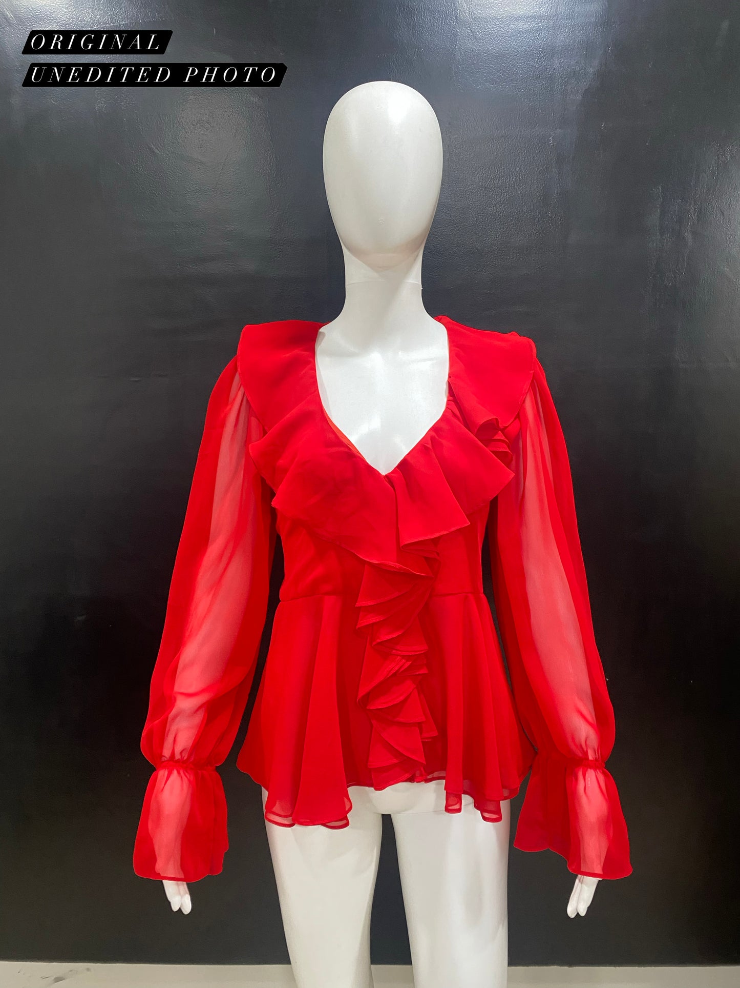 Red Frill Top