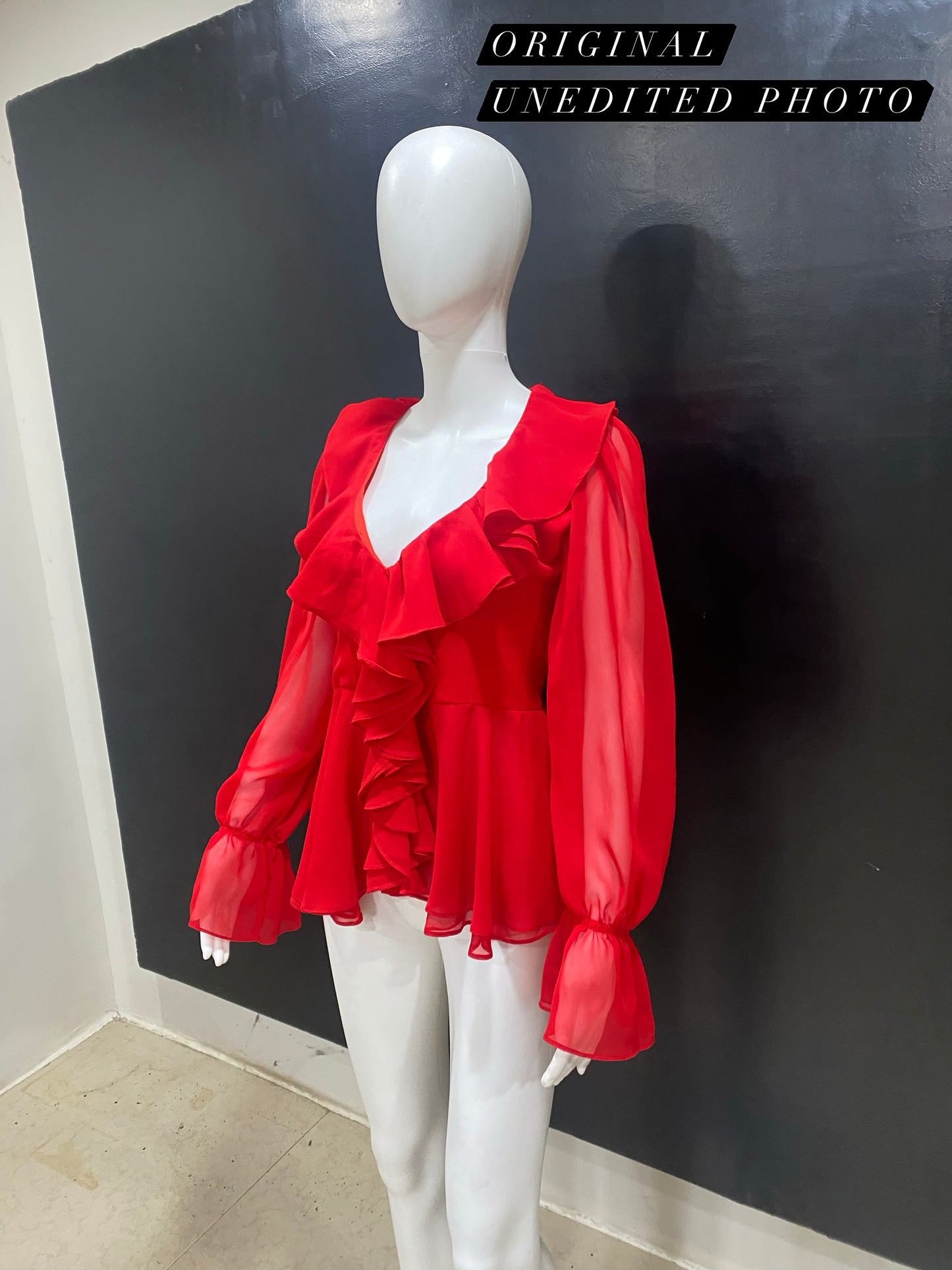 Red Frill Top