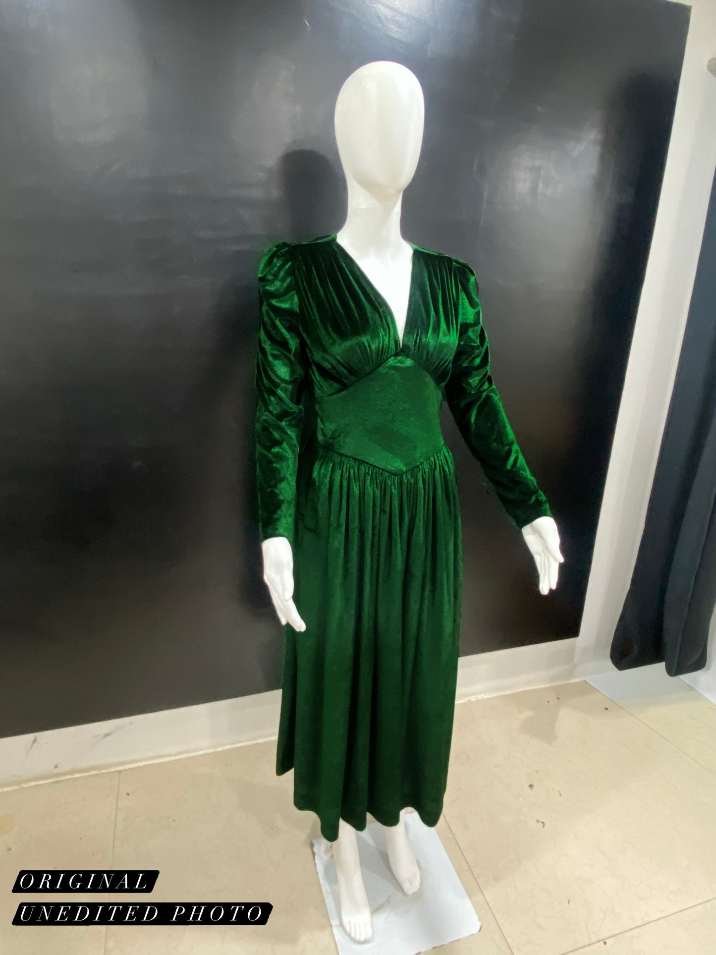 Emerald Vintage Wrap Dress